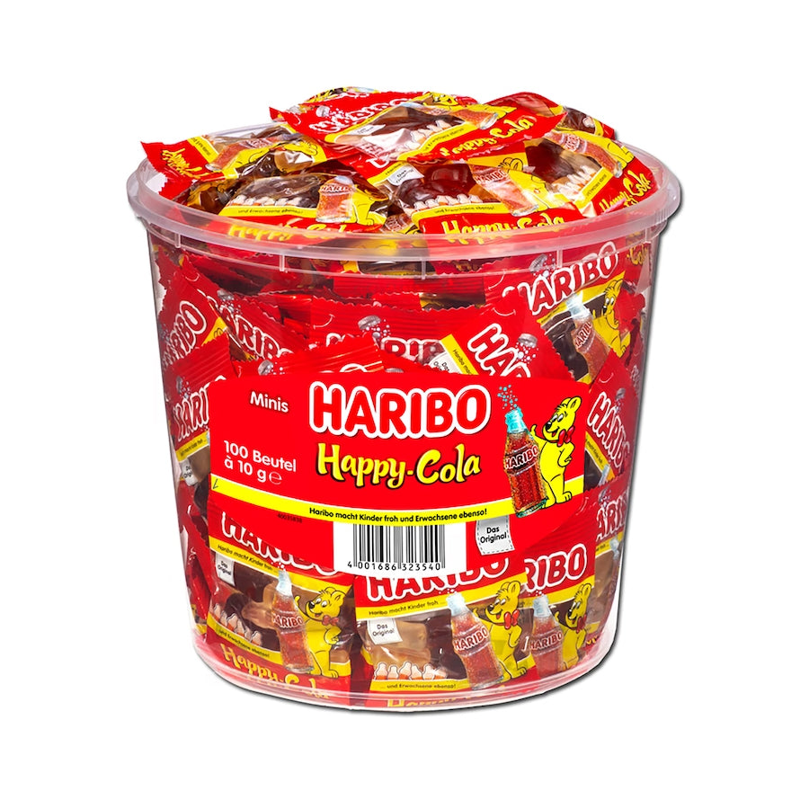 Jeleuri cu aroma de cola Haribo, Mini pachete, 100x10g