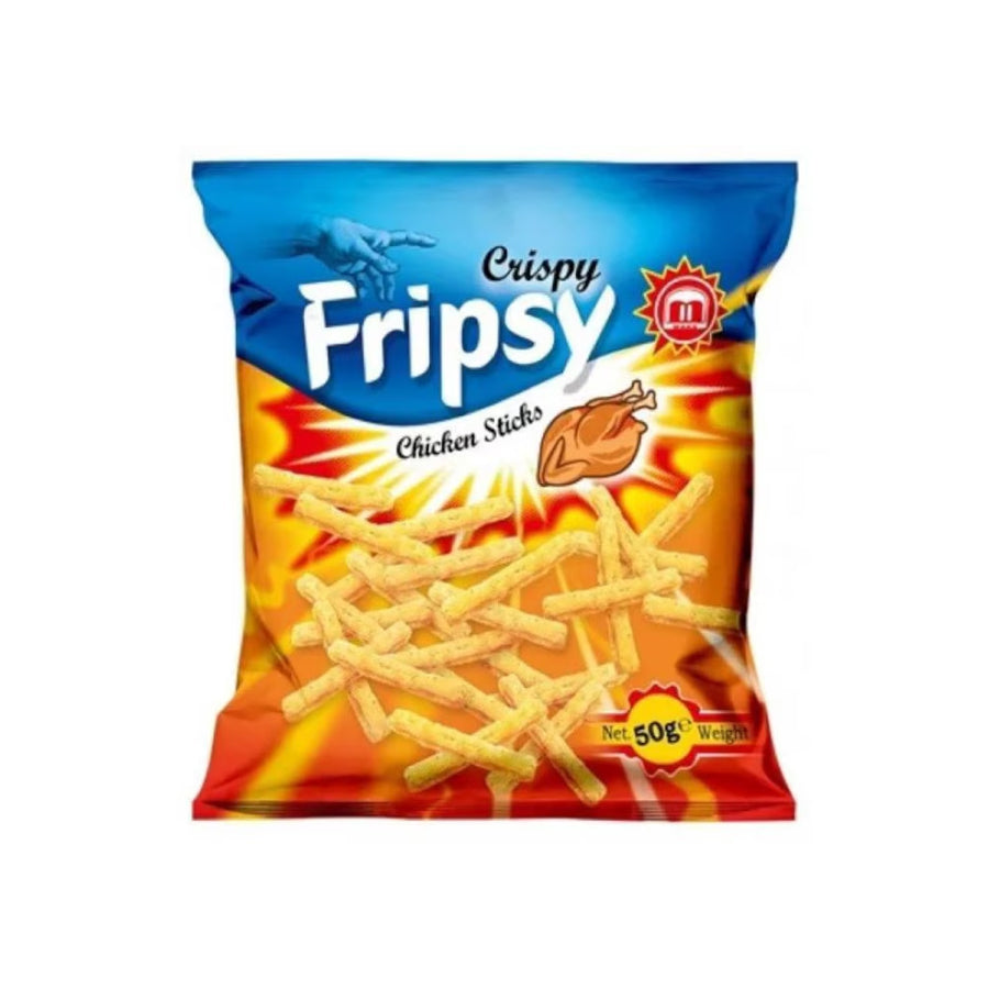 Pachet Snacks Fripsy cu aroma de pui, 50g x 25 bucati