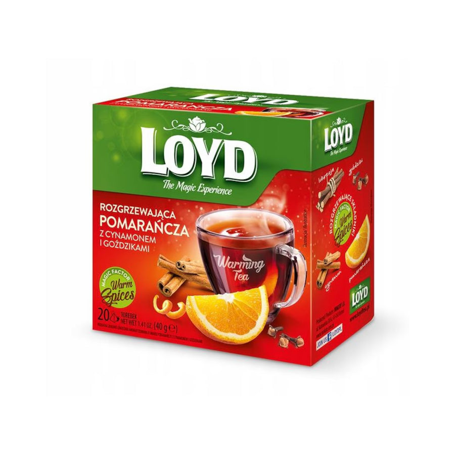 Ceai cu portocale, scortisoara si cuisoare, Loyd, 20 pliculete, 40g