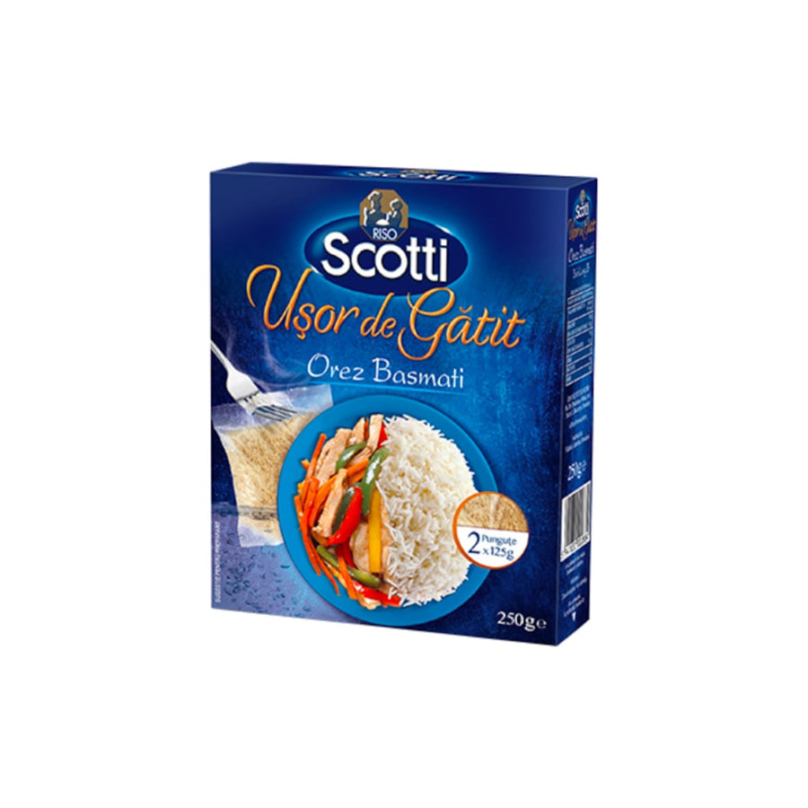 Orez usor de gatit basmati, Riso Scotti, 2x125g