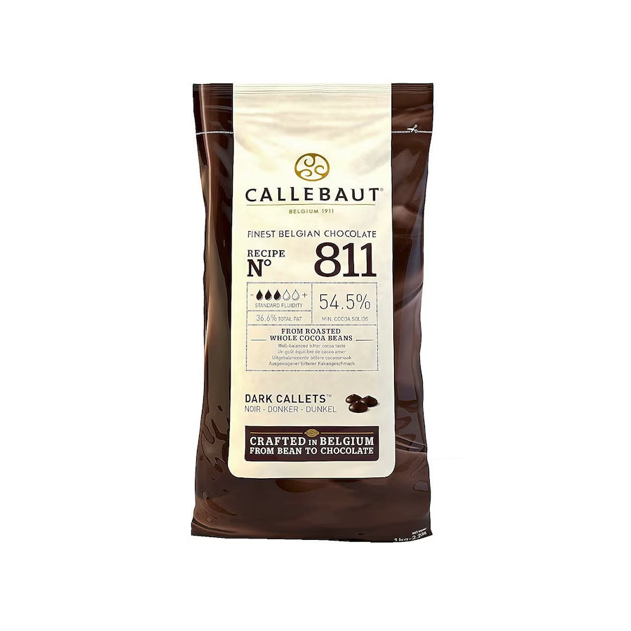 Ciocolata fulgi ciocolata neagra Callebaut 811, min 54.5% unt de cacao 1 kg