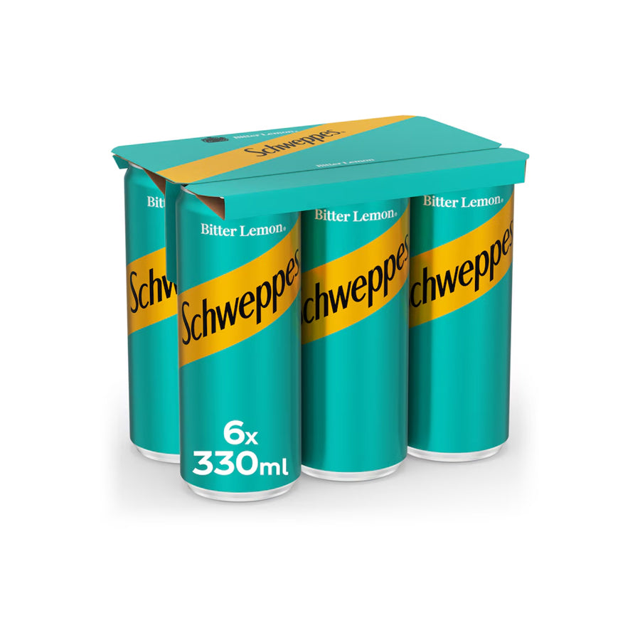 Bautura racoritoare carbogazoasa Schweppes Bitter Lemon, 6 x 0.33L