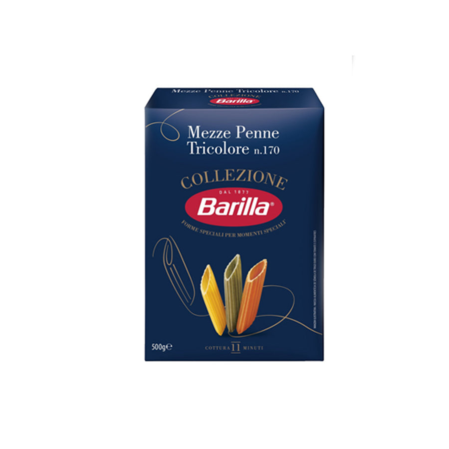 Barilla Mezze Penne Tricolore, 500g