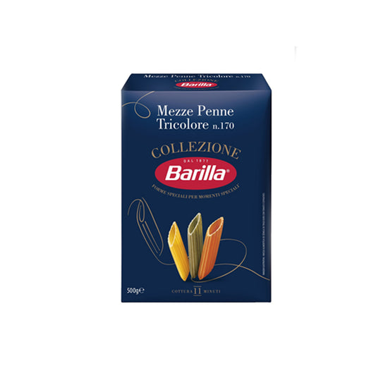 Barilla Mezze Penne Tricolore, 500g