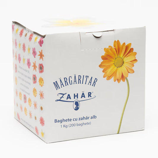 Zahar cristal alb Margaritar, 200 x 5g – 1kg, baghete portionate